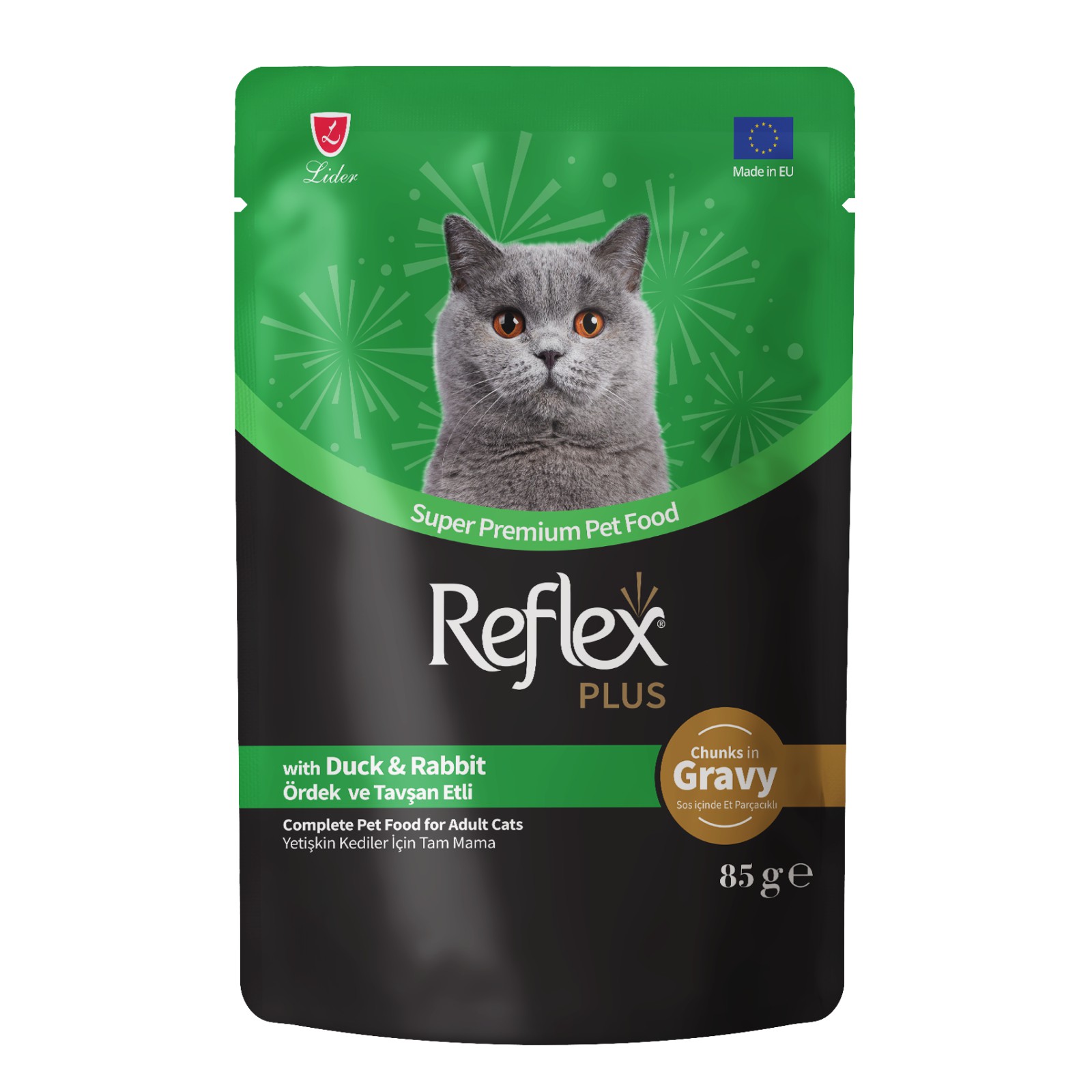 Reflex Plus komadići u umaku patka i kunić hrana za odrasle mačke 85 g