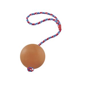 Nobby Rubber igračka za pse više boja Lopta s konopcem 7 cm