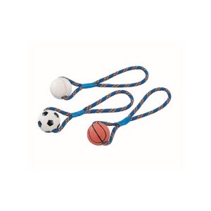 Nobby Rubber igračka za pse Lopta s konopcem 8 cm