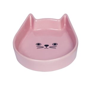 Nobby Kitty Face keramička posuda za mace 13x16x3 cm 200 ml pink