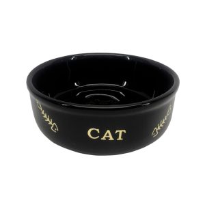 Nobby Golden Cat keramička posuda za mace 13.5×4.5 cm 250 ml crna