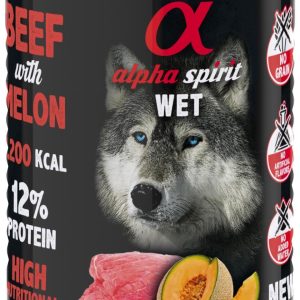Alpha Spirit, mokra hrana za pse, Govedina s dinjom, 400 g
