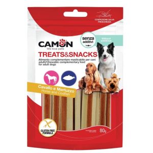 Camon poslastice, Sendvič od konjetine i bakalara, za pse, 80g
AE017/G