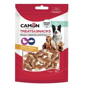 Camon Poslastice, Zalogaji sa Patkom i Bakalarom, za pse, 80 g
AE518